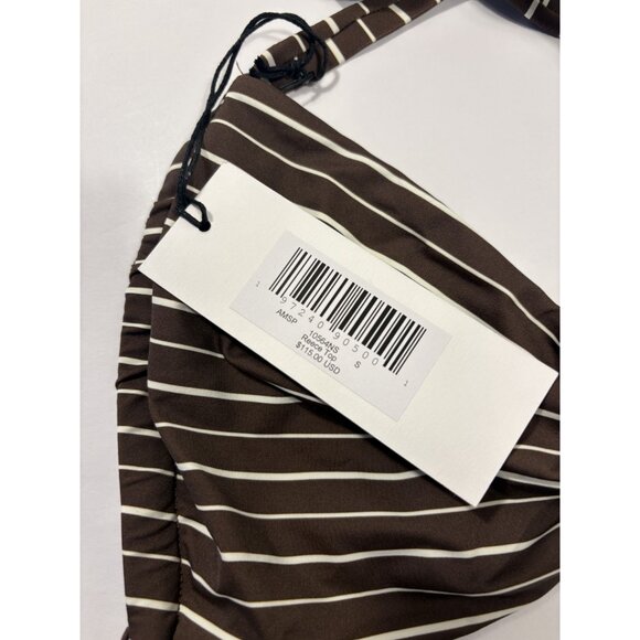 Reece Striped Halter Bikini Top Amber Stripe - Picture 4 of 5